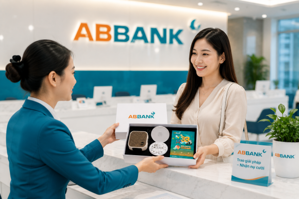 khách nhận hộp quà