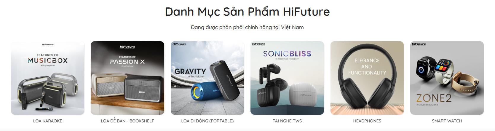 Danh mục các sản phẩm Hifuture
