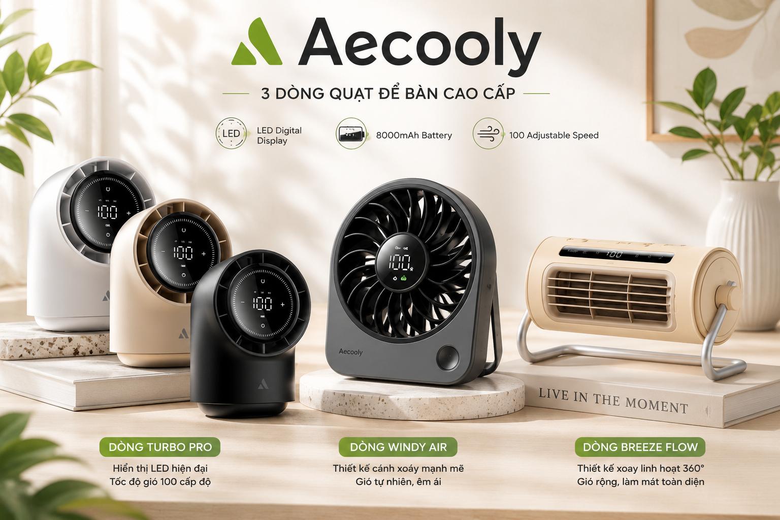 Bộ 3 dòng sản phẩm để bàn được ưa chuộng của nhà AECOOLY